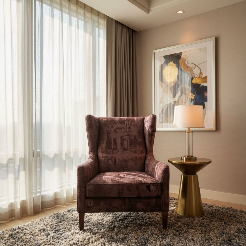 Turf Bay - Wine Upholstered Chair | Architectural Fabrics