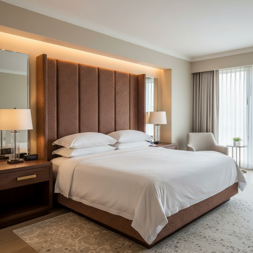 West Indian Lily - Rawhide Upholstered Headboard | Architectural Fabrics