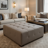 Steeple Reef - Chocolate Upholstered Ottoman | Architectural Fabrics