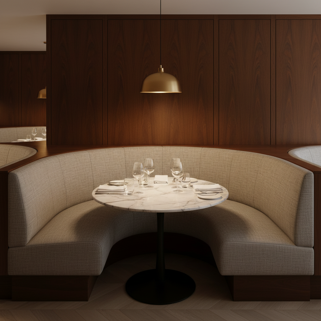 Marigot - Linen Upholstered Banquette | Architectural Fabrics