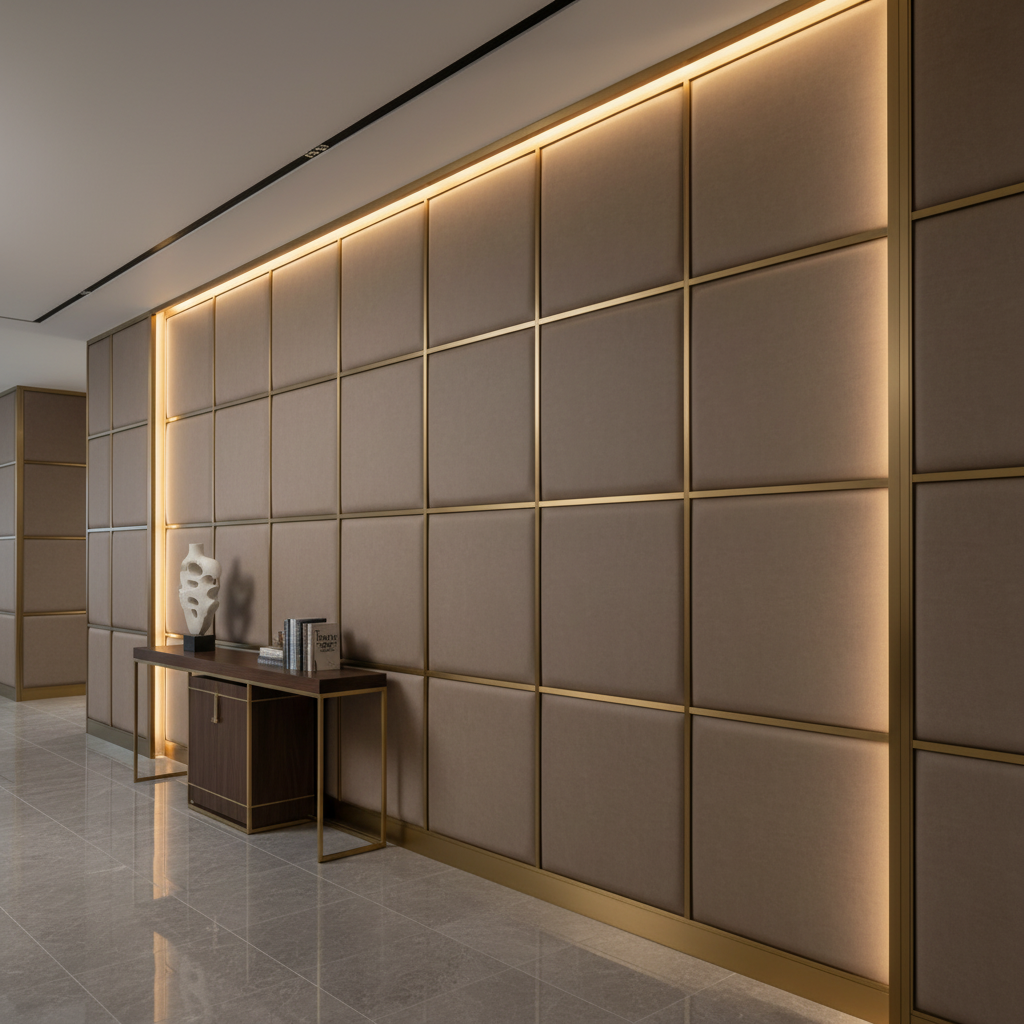 Luxury Cay - Gravel Upholstered Wall Panel | Architectural Fabrics