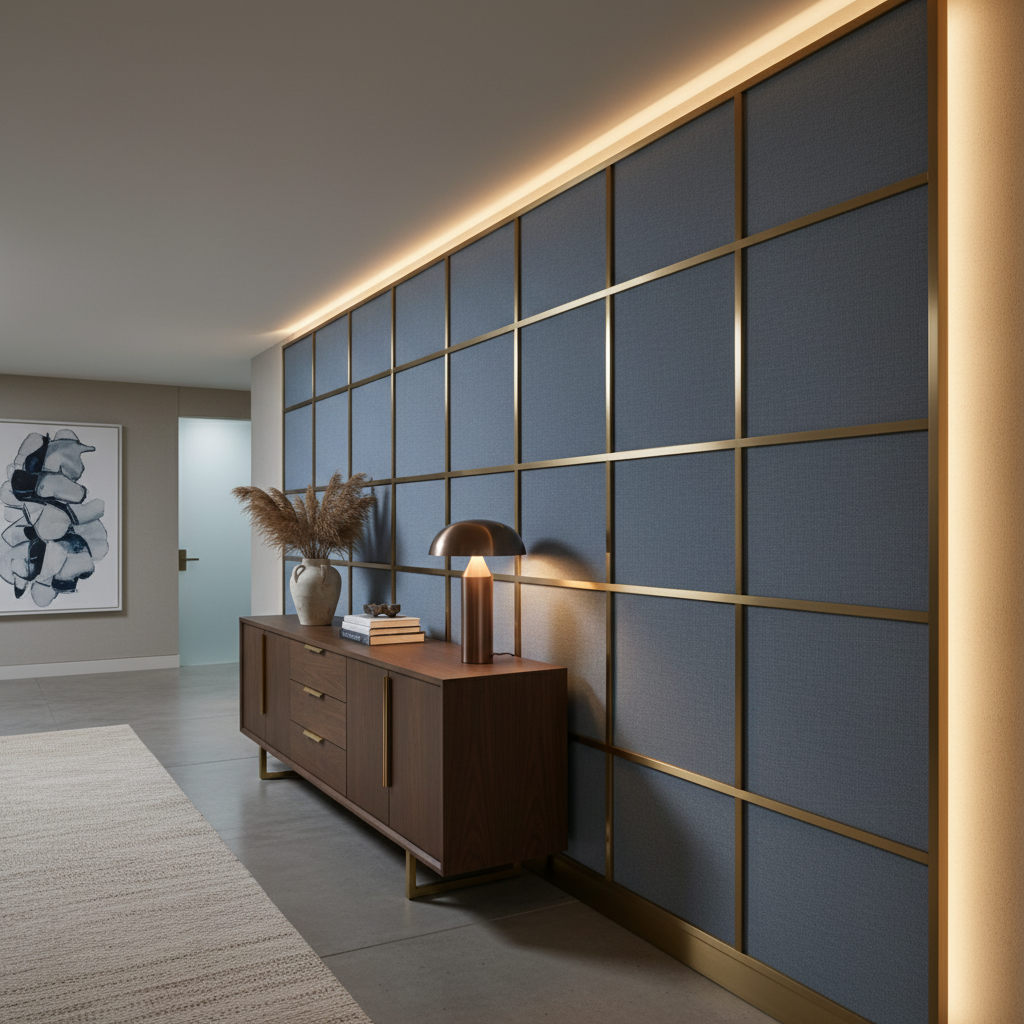 Savannah Bay - Blueberry Upholstered Wall Panel | Architectural Fabrics