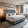 Rattan Bay - Denim Upholstered Headboard | Architectural Fabrics