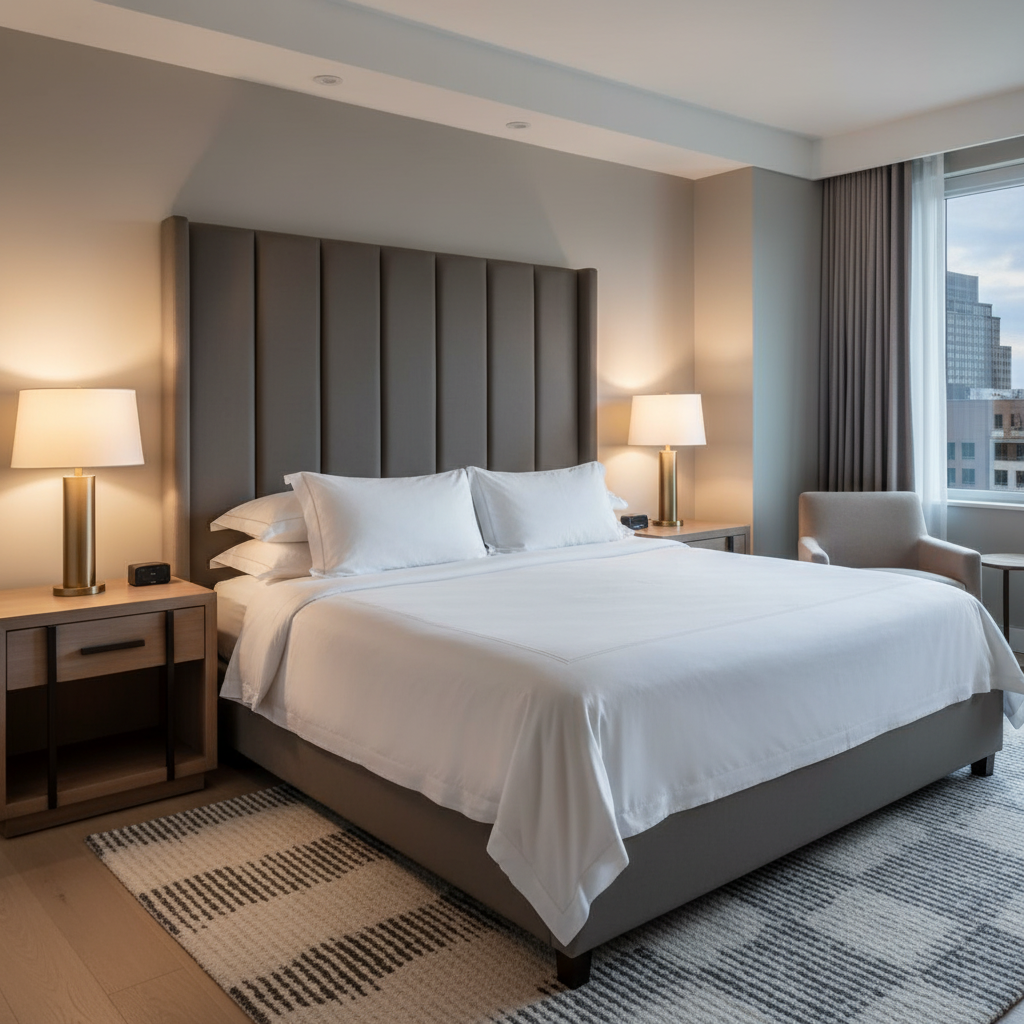 Smooth Solid Surface Deep Graphite Upholstered Headboard | Architectural Fabrics