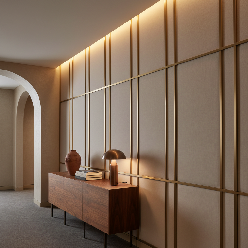 Smooth Matte Texture Soft Sand Upholstered Wall Panel | Architectural Fabrics