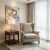 Brushed Linen Weave Sandy Beige Upholstered Chair | Architectural Fabrics
