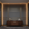 Fine Woven Texture Deep Graphite Upholstered Wall Panel | Architectural Fabrics