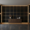 Subtle Velvet Texture Deep Night Upholstered Wall Panel | Architectural Fabrics
