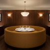 Linen Island - Straw Upholstered Banquette | Architectural Fabrics