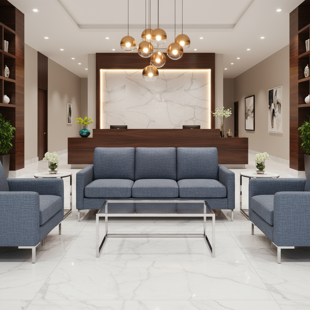 Marigot - Cobalt Upholstered Sofa | Architectural Fabrics