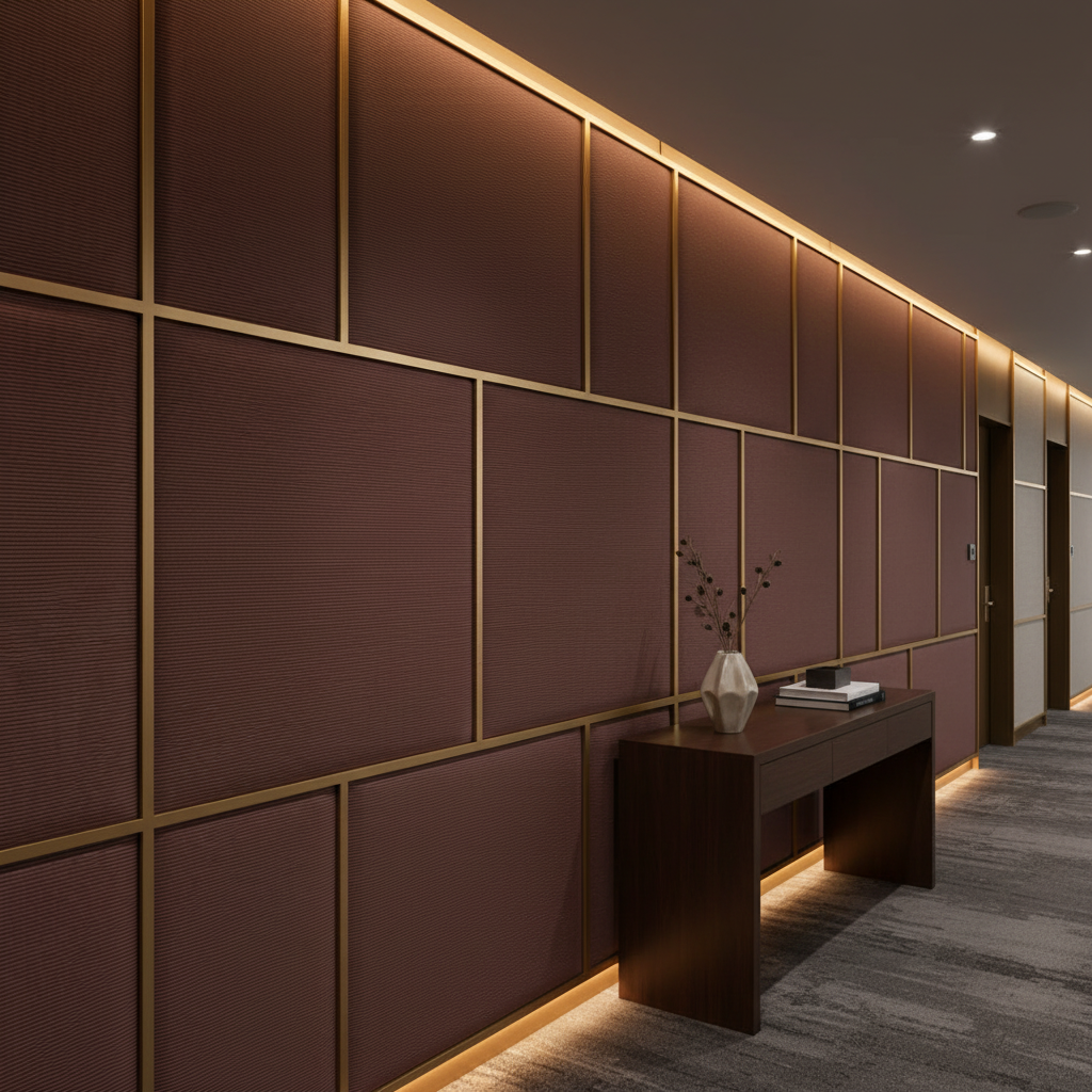 Storm Bay - Bordeaux Upholstered Wall Panel | Architectural Fabrics