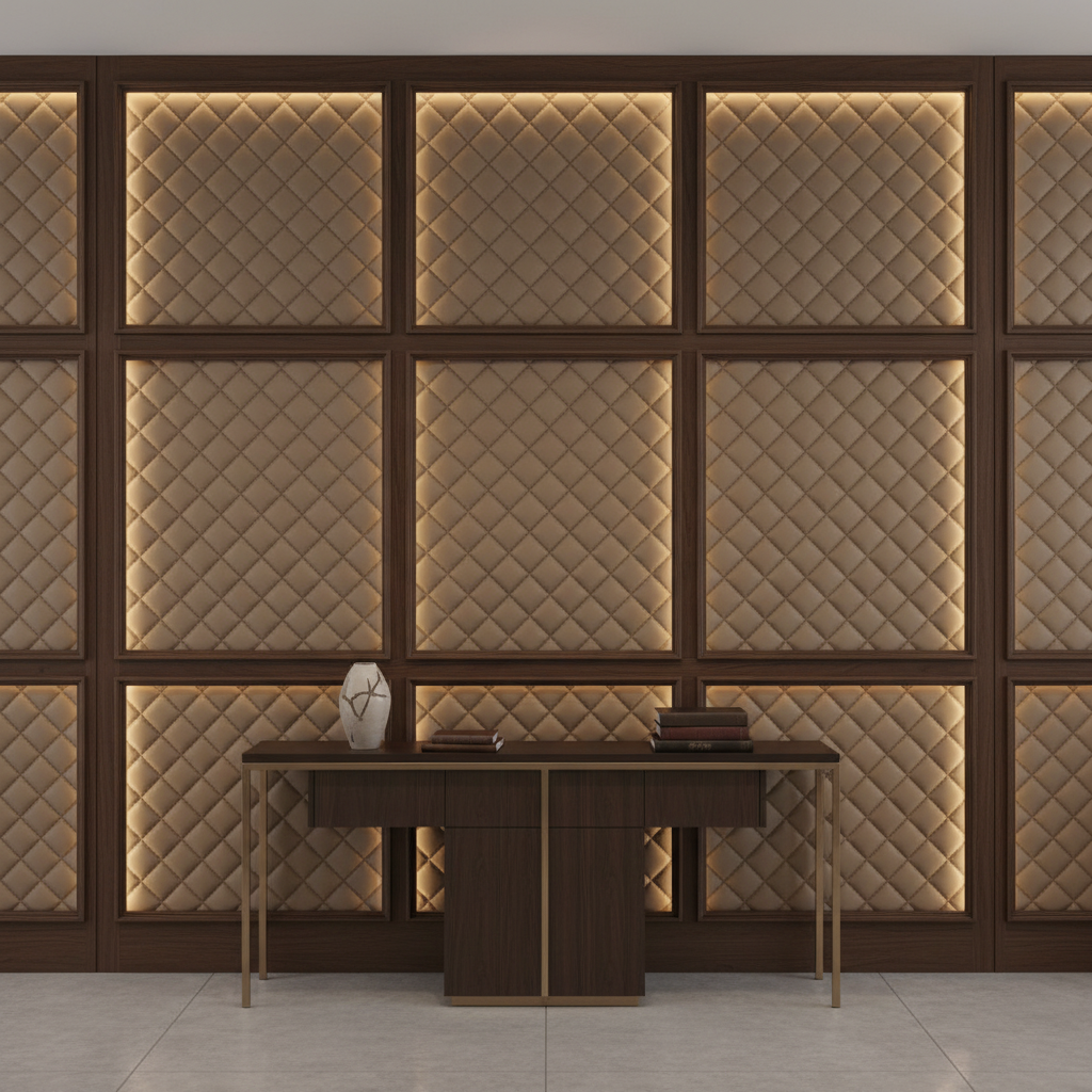 Tyrell Bay - Limestone Upholstered Wall Panel | Architectural Fabrics