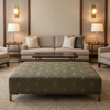 Axis - Axis Etched Polyurethane Upholstered Ottoman | Architectural Fabrics