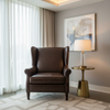 Embossed Reptile Skin Dark Chocolate Upholstered Chair | Architectural Fabrics