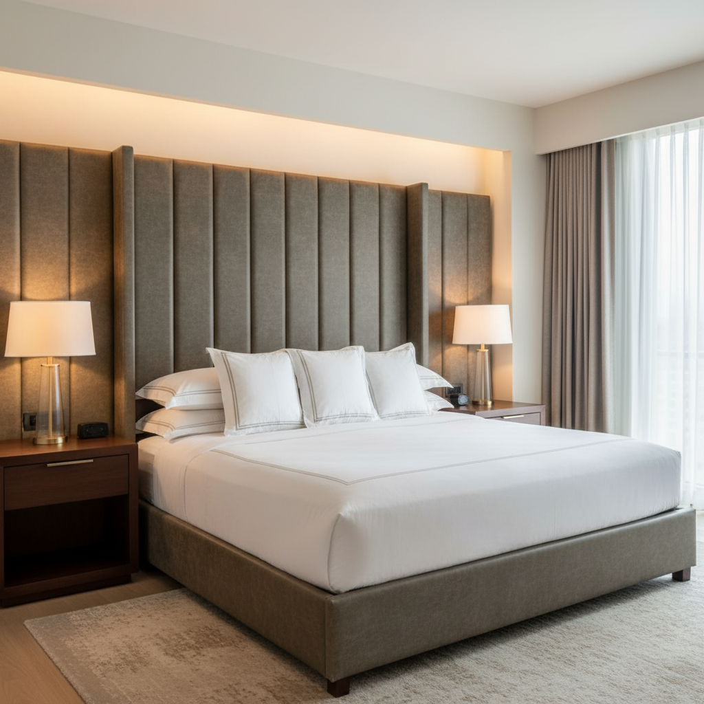 Tobago - Cinder Upholstered Headboard | Architectural Fabrics
