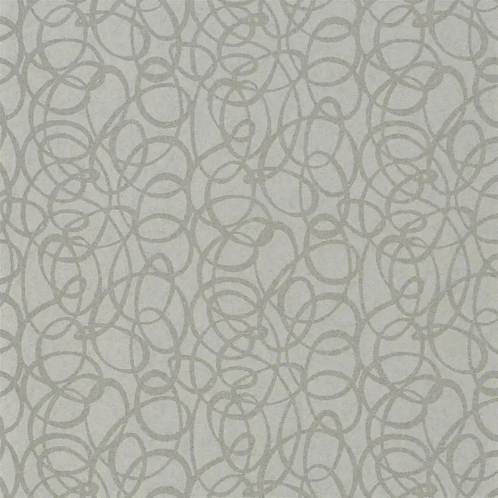 Girandole Swirls Silver Wallpaper | Designers Guild Europe