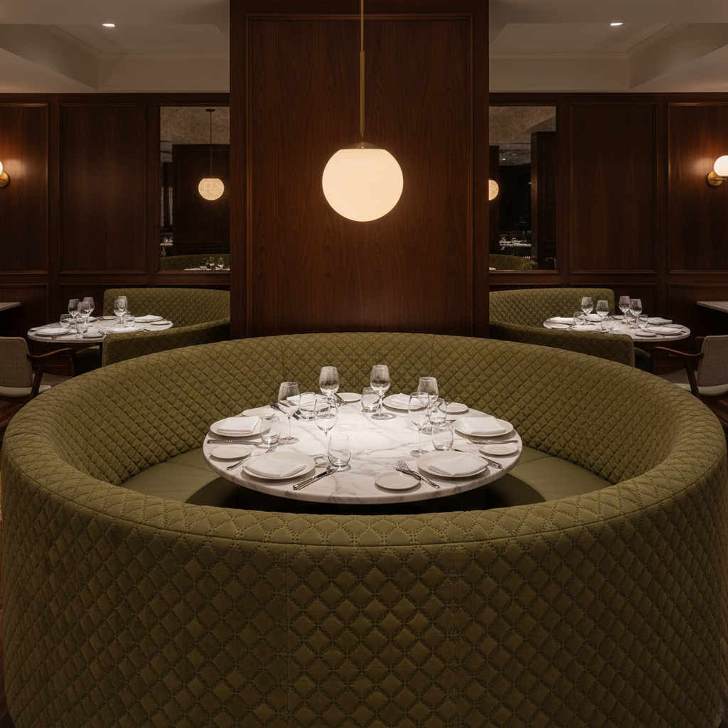 Thatch Cay - Pasture Upholstered Banquette | Architectural Fabrics