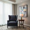 Fine Pebble Grain Deep Indigo Upholstered Chair | Architectural Fabrics