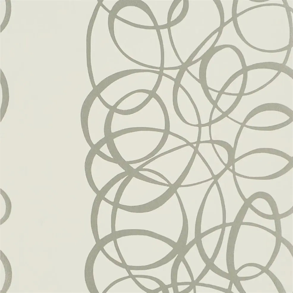 Marquisette Ribbon Stripe Pearl Wallpaper | Designers Guild Europe