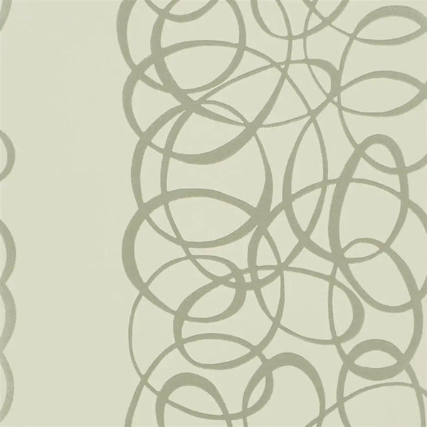 Marquisette Ribbon Stripe Pale Celadon Wallpaper | Designers Guild Europe