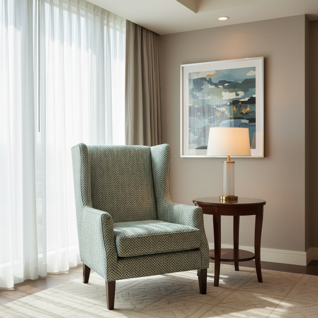 Woven Chevron Pattern Teal Sand Upholstered Chair | Architectural Fabrics