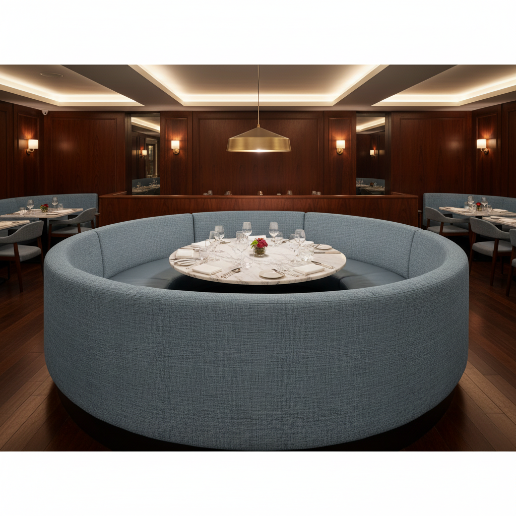 Rattan Bay - Sage Upholstered Banquette | Architectural Fabrics