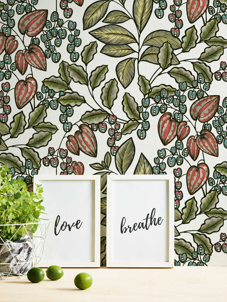 Floral Impression Green Wallcovering | AS Creation