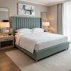 Aire Pebbled - Sea Glass Breathable Polyurethane Upholstered Headboard | Architectural Fabrics