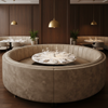 Smooth Pebble Grain Soft Taupe Upholstered Banquette | Architectural Fabrics