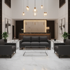 Smooth Pebble Grain Dark Charcoal Upholstered Sofa | Architectural Fabrics