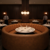 Aragon - Cocoa Bean Performance Vinyl Upholstered Banquette | Architectural Fabrics