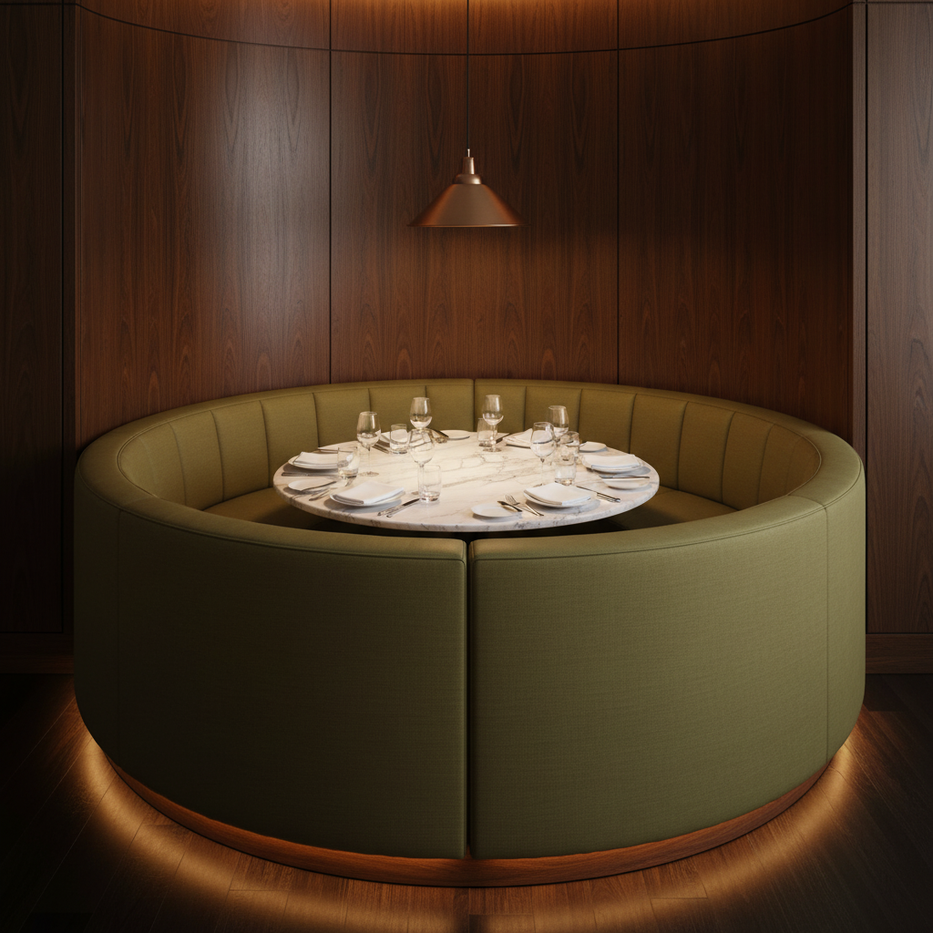Luxury Cay - Pesto Upholstered Banquette | Architectural Fabrics