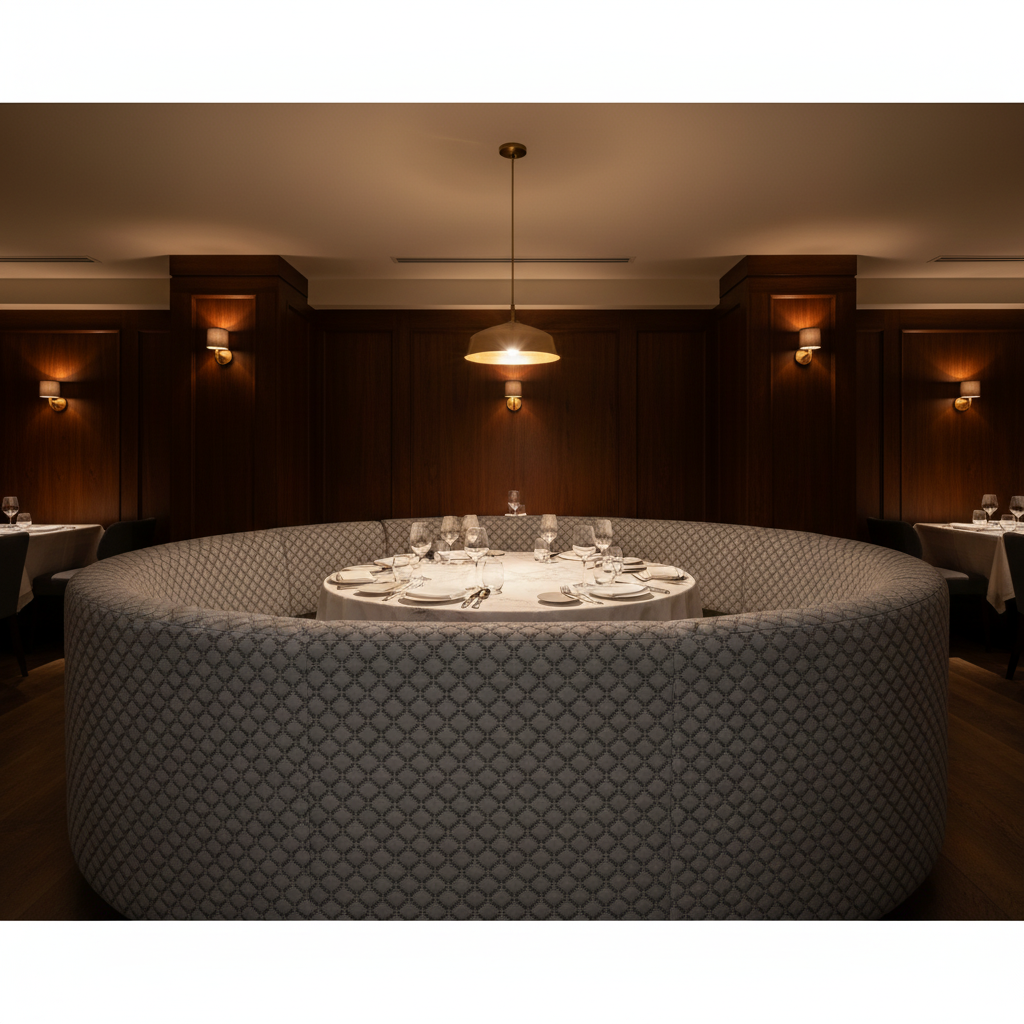 Thatch Cay - Haze Upholstered Banquette | Architectural Fabrics