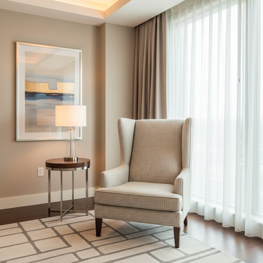 Abaca - Oatmeal Tekloom Performance Upholstered Chair | Architectural Fabrics