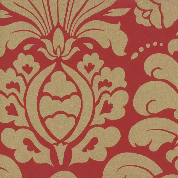 Edo Vinyl Red Wallpaper | Osborne & Little Europe