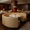 Aire Pebbled - Desert Sand Breathable Polyurethane Upholstered Banquette | Architectural Fabrics