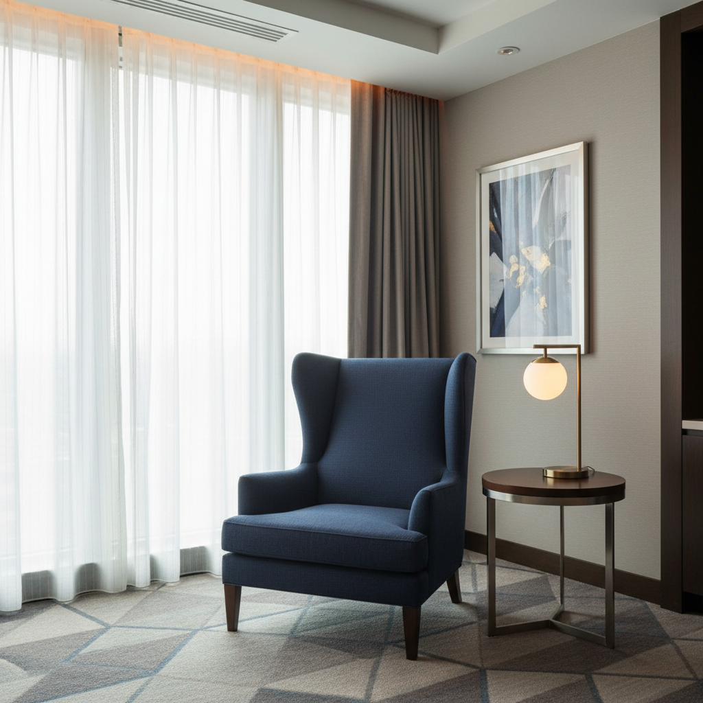 Peter Island - Navy Upholstered Chair | Architectural Fabrics