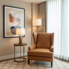 Smooth Pebble Grain Golden Caramel Upholstered Chair | Architectural Fabrics