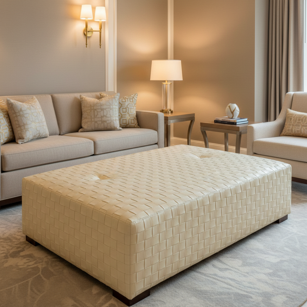 Berretta - Berretta Performance Vinyl Upholstered Ottoman | Architectural Fabrics