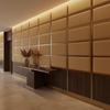 Aire Pebbled - Golden Wheat Breathable Polyurethane Upholstered Wall Panel | Architectural Fabrics