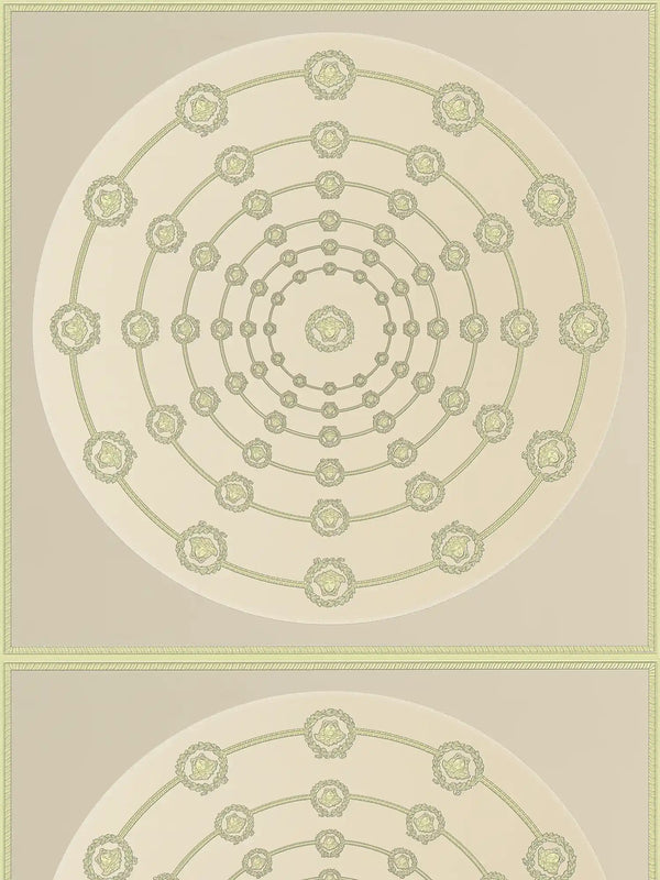 I Love Baroque Green Cream Wallcovering | Versace