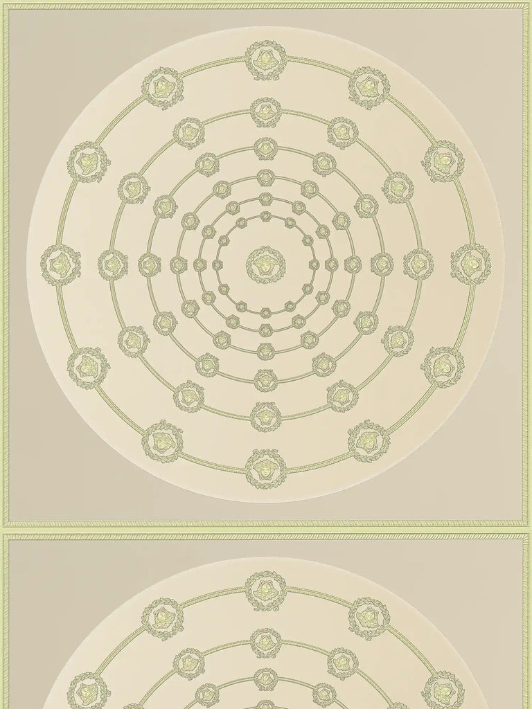 I Love Baroque Green Cream Versace Wallcovering