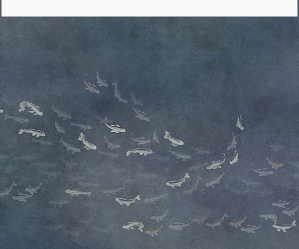 Haiku Swimming Fish Mural | Coordone Europe