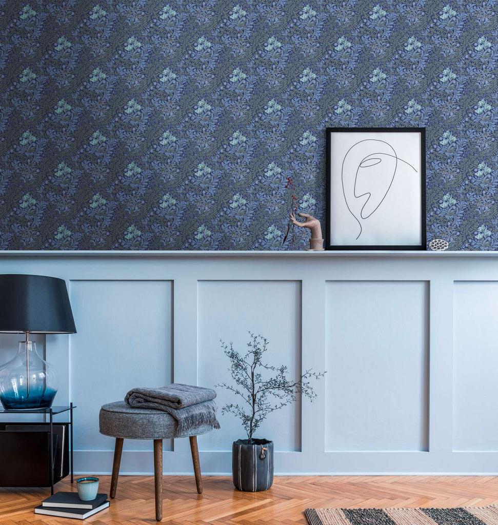 Art of Eden Blue Wallcovering | AS Creation