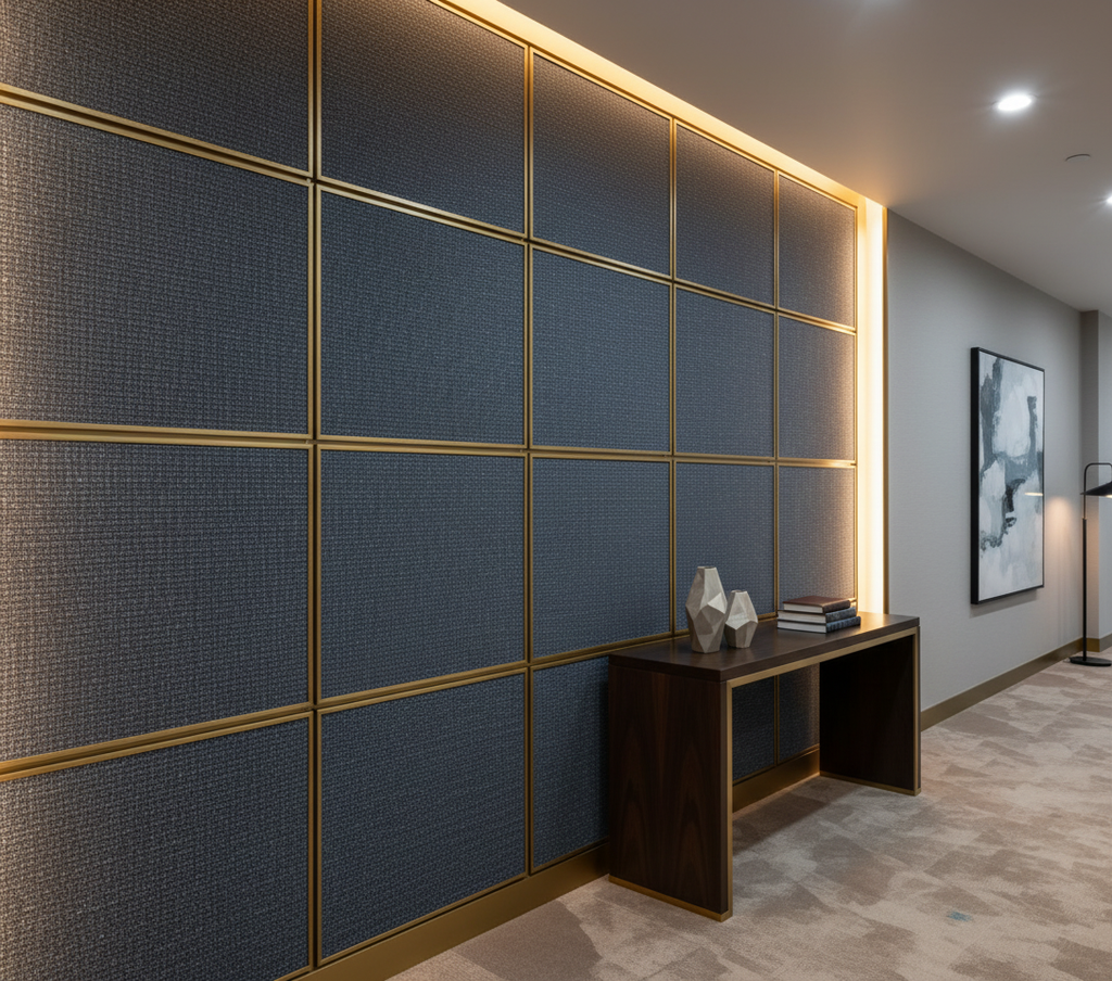 BELVEDERE - Deep Sea Texture Upholstery Upholstered Wall Panel | Architectural Fabrics