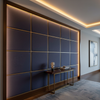 Subtle Velvet Texture Deep Indigo Upholstered Wall Panel | Architectural Fabrics