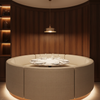 Aspect - Oatmeal Performance Polyurethane Upholstered Banquette | Architectural Fabrics