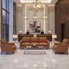 Woven Basketweave Texture Burnt Sienna Upholstered Sofa | Architectural Fabrics