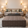 Axis - Axis Etched Polyurethane Upholstered Ottoman | Architectural Fabrics