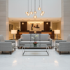 Geometric Woven Texture Silver Mist Upholstered Sofa | Architectural Fabrics